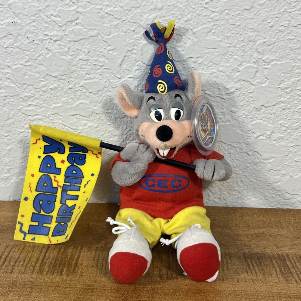 Chuck‎ E Cheese 2004 Limited Edition Happy Birthday Plush w/ Tag